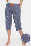 Zivame Looney Tunes Knit Cotton Capri - Medieval Blue — thumbnail 1